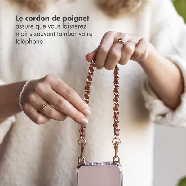 imoshion Ensemble de cordons de téléphone en cuir PU – Marron