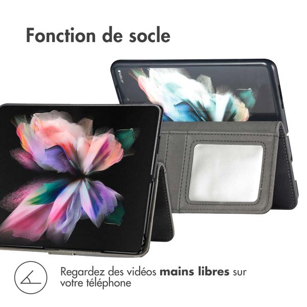 imoshion Étui de télephone portefeuille de luxe Samsung Galaxy Z Fold 4 - Noir