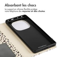imoshion Étui de télephone portefeuille Design Xiaomi Redmi Note 14 Pro (5G) / 14 Pro Plus (5G) - Black And White Dots