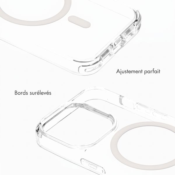Selencia Coque arrière Rivièra MagSafe avec crochets amovibles Apple iPhone 15 Pro - Transparent