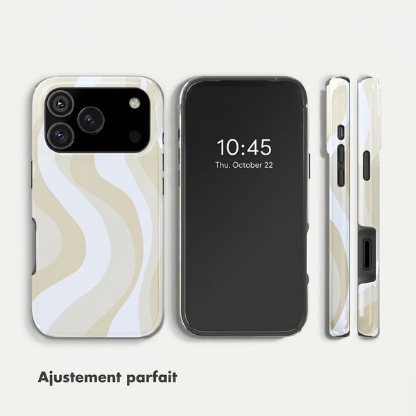 Selencia Coque arrière Vivid Apple iPhone 18 Pro Max - Desert Waves Beige