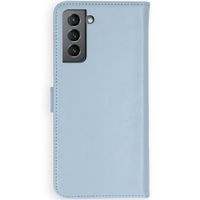Selencia Étui portefeuille en cuir véritable Samsung Galaxy S21 Plus - Air Blue
