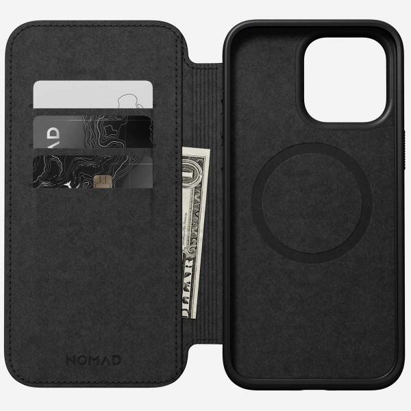 Nomad Étui de télephone portefeuille Modern Leather Folio Apple iPhone 15 Pro Max - English Tan