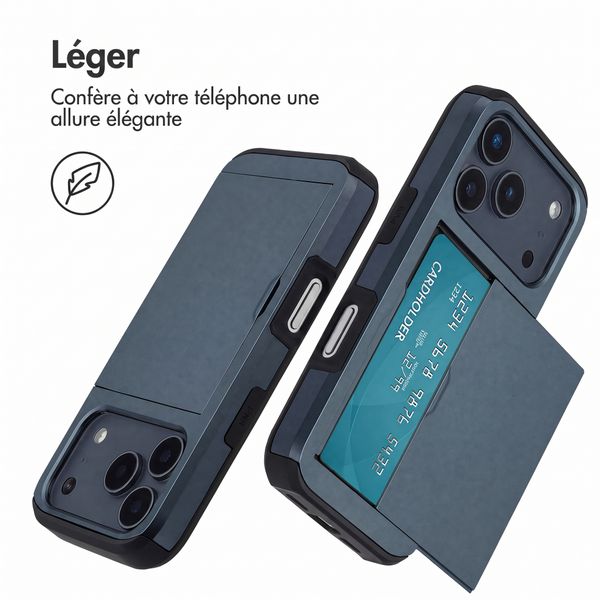 imoshion Coque arrière avec porte-cartes Apple iPhone 18 Pro / 17 Pro - Bleu foncé