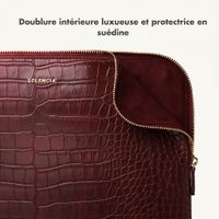 Selencia Pochette ordinateur Croco 15-16 pouces - Burgundy