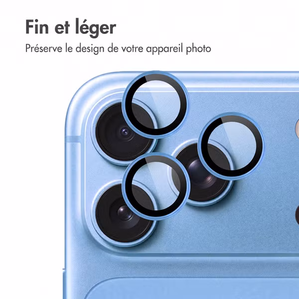 imoshion Lot de 2 protections d'objectif de caméra pour Apple iPhone 18 Pro / 18 Pro Max - Light Blue