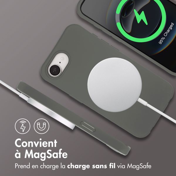 imoshion Coque arrière Color avec cordon amovible et MagSafe Apple iPhone 17e / 16e - Black Coffee