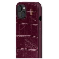 iDeal of Sweden Coque MagSafe en cuir végétalien Apple iPhone 13 / 13 Pro / 14 / 16e - Fine Wine Croco