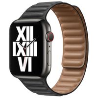 Apple Bracelet Leather Link Apple Watch | 44/45/46/49 mm - Taille S/M - Noir