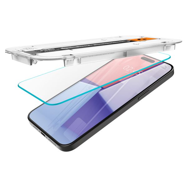 Spigen Protection d'écran en verre trempé GLAStR Fit 2 Paquets + Applicator Apple iPhone 15 Pro Max