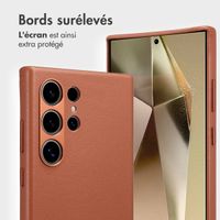 Accezz Étui de télephone portefeuille en cuir 2-en-1 avec MagSafe Samsung Galaxy S24 Ultra - Sienna Brown
