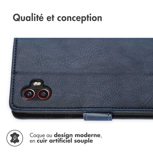 imoshion Étui de télephone portefeuille de luxe Samsung Galaxy Xcover 6 Pro - Bleu foncé
