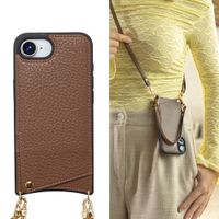 Selencia Coque de télephone Nova avec cordon et porte-cartes Apple iPhone 17e / 16e - Mocha Brown