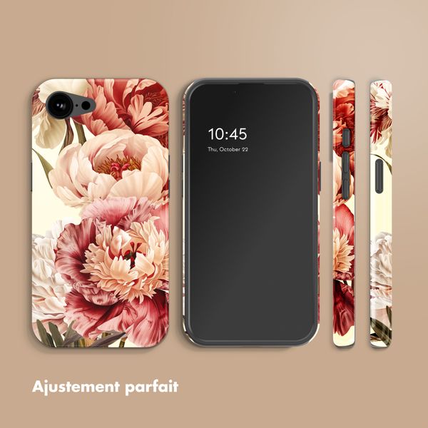 Selencia Coque arrière Vivid avec MagSafe Apple iPhone 17e / 16e - Vintage Peony