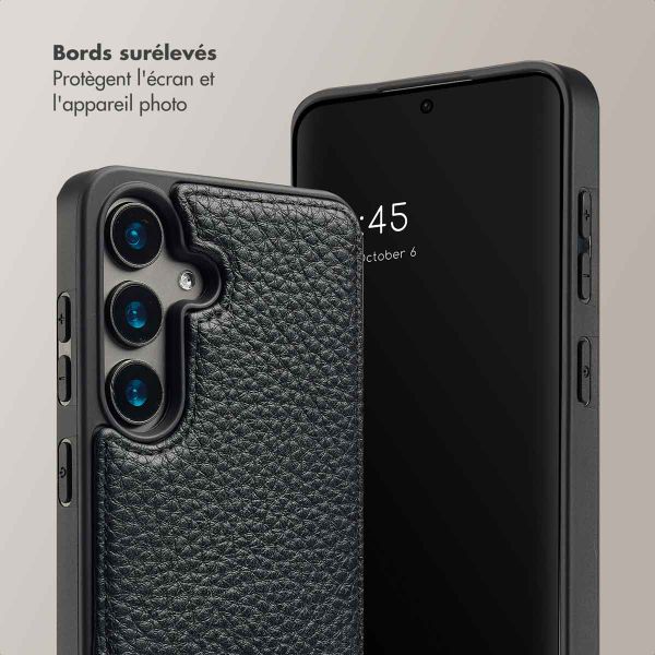 Selencia Coque de télephone Nova avec cordon et porte-cartes Samsung Galaxy S24 - Noir