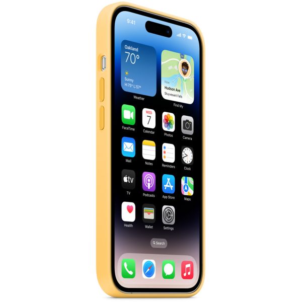 Apple Coque en silicone MagSafe Apple iPhone 14 Pro - Sunglow
