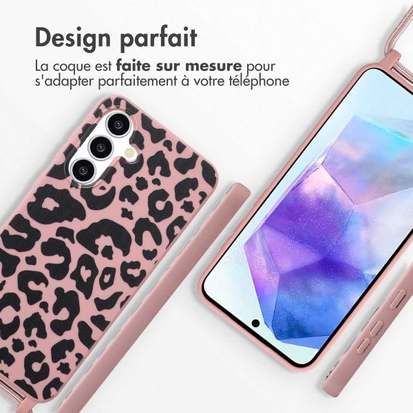 imoshion Coque design en silicone avec cordon Samsung Galaxy A16 - Animal Lila