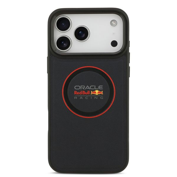 Red Bull Racing Coque en cuir PU maillé MagSafe Apple iPhone 17 Pro Max - Navy