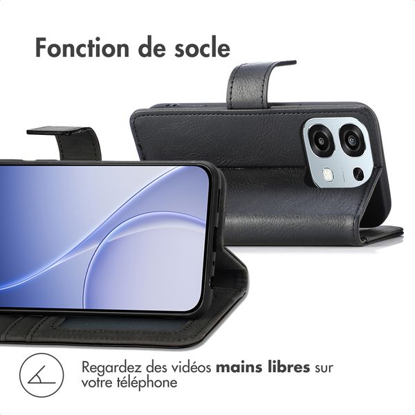 imoshion Étui de télephone portefeuille de luxe Oppo A6 Pro (5G) - Noir