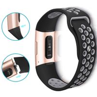 imoshion Bracelet sport silicone Fitbit Charge 3 / 4 - Noir