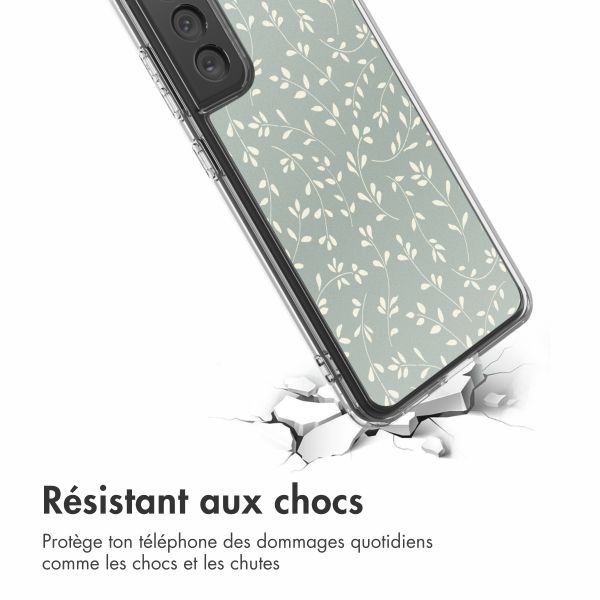 imoshion Coque Design Samsung Galaxy S21 FE - Smoke Green Flowers