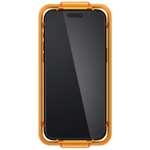 Spigen Protection d'écran en verre trempé AlignMaster Cover Apple iPhone 15 Pro