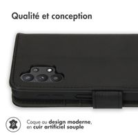 imoshion Étui de télephone portefeuille de luxe Samsung Galaxy A32 (5G) - Noir