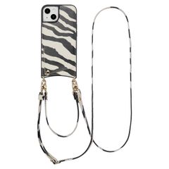 Selencia Coque de télephone Nova avec cordon et porte-cartes Apple iPhone 14 / 13 - Zazzy Zebra