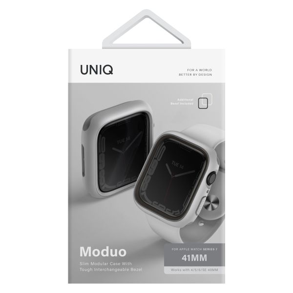 Uniq Coque Moduo avec lunette Apple Watch - 40 / 41 mm - Chalk / Stone Grey