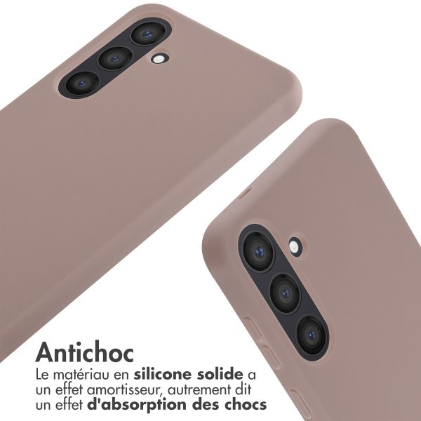 imoshion Coque en silicone avec cordon Samsung Galaxy S24 Plus - Sand Pink