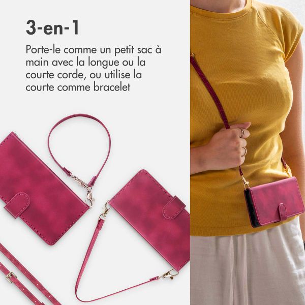 imoshion Etui de télephone portefeuille avec cordon Apple iPhone 15 - Rouge