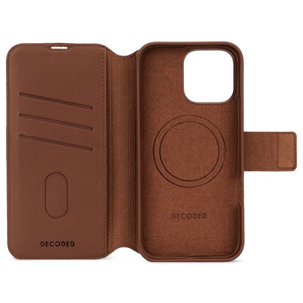 Decoded Portefeuille détachable 2 en 1 en cuir MagSafe Apple iPhone 16 Pro Max - Tan