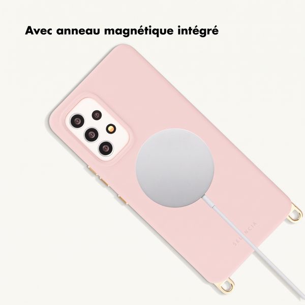 Selencia Coque arrière Rivièra avec MagSafe avec crochets amovibles Samsung Galaxy A53 - Sorbet Pink