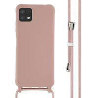imoshion Coque en silicone avec cordon Samsung Galaxy A22 (5G) - Sand Pink