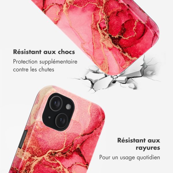 Selencia Coque arrière Vivid avec MagSafe Apple iPhone 15 - Rosy Marble