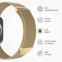imoshion Bracelet magnétique milanais Apple Watch | 44/45/46/49 mm - Taille M - Retro Gold