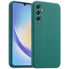 Accezz Coque Liquid Silicone Samsung Galaxy A34 (5G) - Vert foncé