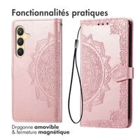 imoshion Etui de télephone Mandala Samsung Galaxy S25 / S24 - Rose Doré