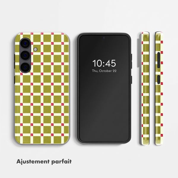 Selencia Coque arrière Vivid Samsung Galaxy S24 - Check This Olive