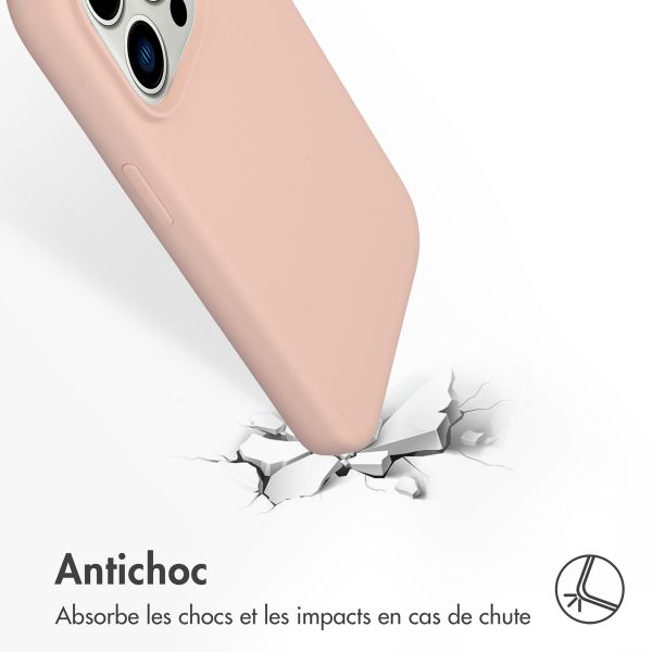 Accezz Coque Liquid Silicone Apple iPhone 14 Pro - Rose