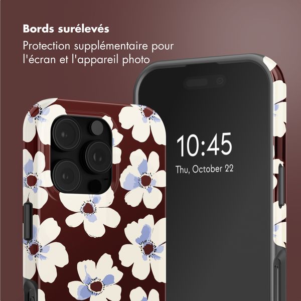 Selencia Coque arrière Vivid avec MagSafe Apple iPhone 16 Pro - Choco Flower Pop