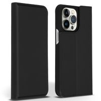 Accezz Étui de télephone Slim Folio en cuir de qualité supérieure Apple iPhone 14 Pro Max - Noir