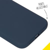 Accezz Coque Liquid Silicone Apple iPhone 12 Pro Max - Bleu foncé