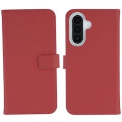Selencia Étui portefeuille en cuir véritable Samsung Galaxy A27 (5G) - Rouge