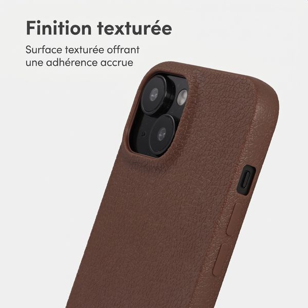 imoshion Coque arrière Texture Apple iPhone 15 - Marron foncé