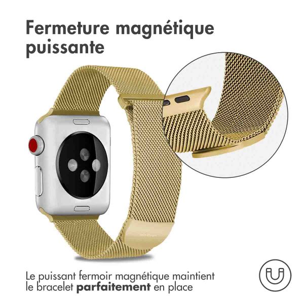 imoshion Bracelet magnétique milanais Apple Watch | 38/40/41/42 mm - Taille M - Doré