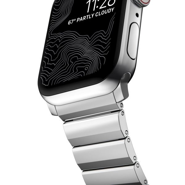 Nomad Bracelet à maillons magnétiques en acier Apple Watch | 44/45/46/49 mm - Silver