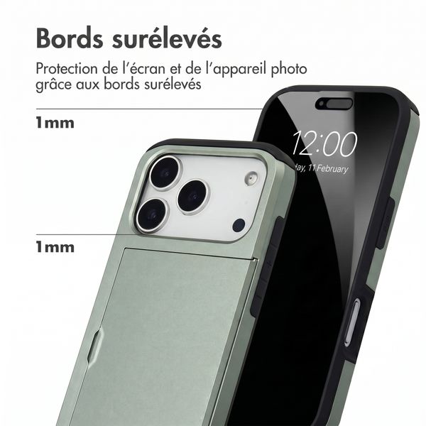 imoshion Coque arrière avec porte-cartes Apple iPhone 18 Pro / 17 Pro - Vert