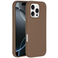 Accezz Coque Liquid Silicone avec MagSafe Apple iPhone 16 Pro Max - Marron clair