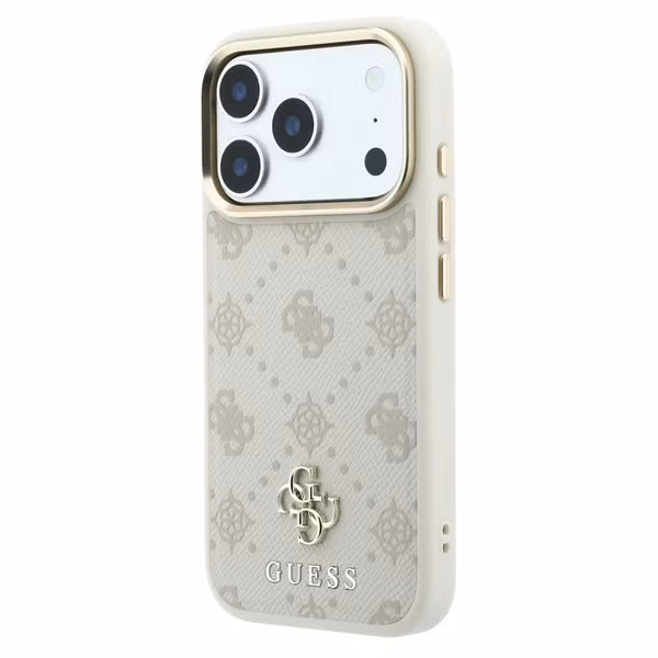 Guess Coque 4G Metal Logo MagSafe Apple iPhone 18 Pro / 17 Pro - Beige